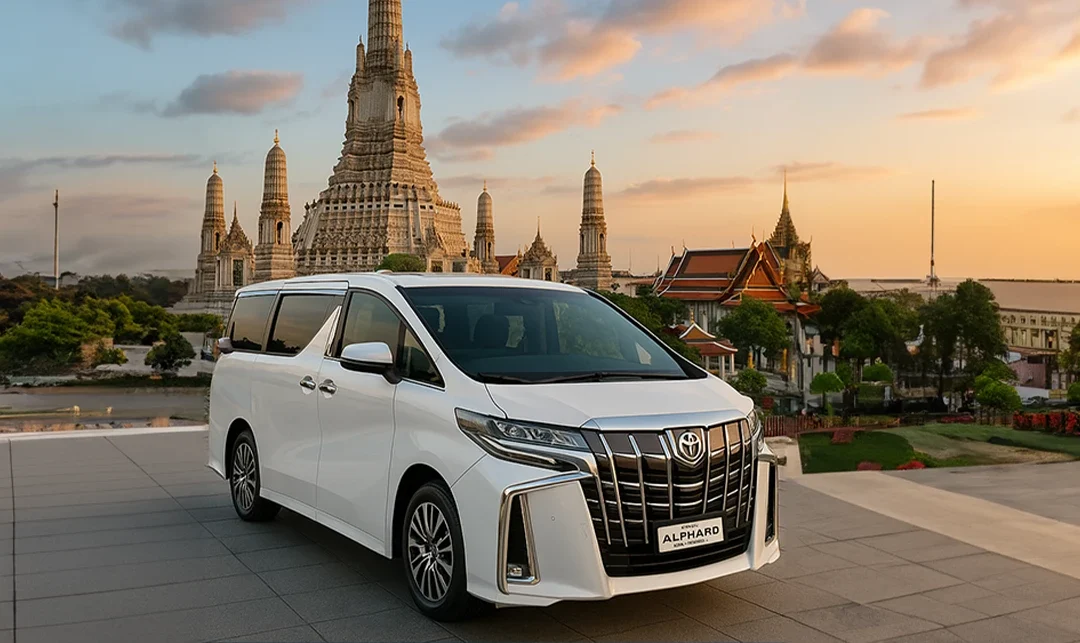 พาทัวร์สถานที่ท่องเที่ยวในกรุงเทพฯด้วย Toyota Alphard พร้อมคนขับ